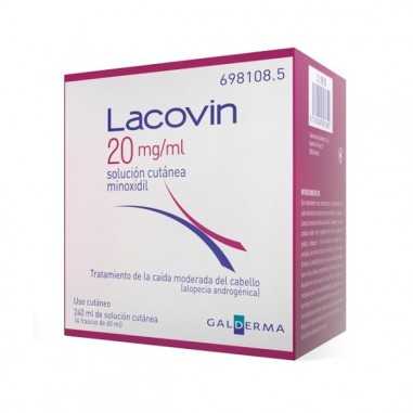Lacovin 20 mg/ml solución Cutánea 4 Frascos 60 ml Galderma - 1