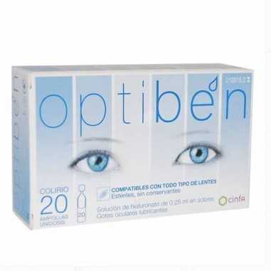 Optiben gotas 0.25 ml 20 Monodosis Lentillas Cinfa - 1