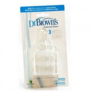 Tetina Boca Ancha Nivel 2 (3 Meses) Dr Brown´s Bebe innova - 1