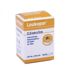 Leukopor 5 x 2,5 Esparadrapo Hipoalergénico Papel Bsn medical - 1
