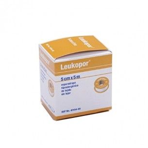 Leukopor 5 x 5 Esparadrapo Hipoalergénico Papel Bsn medical - 1