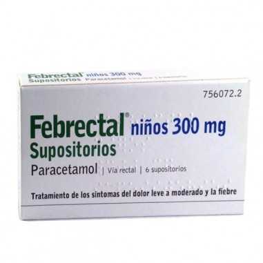 Febrectal Niños 300 mg 6 Supositorios