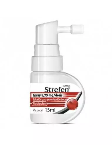 Strefen spray 8,75 mg/dosis solución para pulverizacion bucal 1 frasco 15 ml (sabor miel y limon) Reckitt benckiser healthcare, 