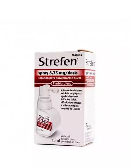 Strefen spray 8,75 mg/dosis solución para pulverizacion bucal 1 frasco 15 ml (sabor miel y limon) Reckitt benckiser healthcare, 