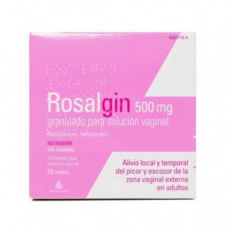 Rosalgin 500 mg 20 sobres granulado para solución Vaginal Angelini farmacéutica - 1