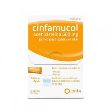 Cinfamucol Acetilcisteina Forte 600 mg 10 sobres Polvo para solución Oral Cinfa - 1