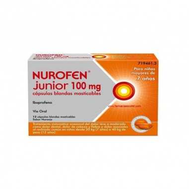 Nurofen Junior 100 mg 12 Cápsulas Blandas Masticables Reckitt benckiser healthcare, s.a. - 1