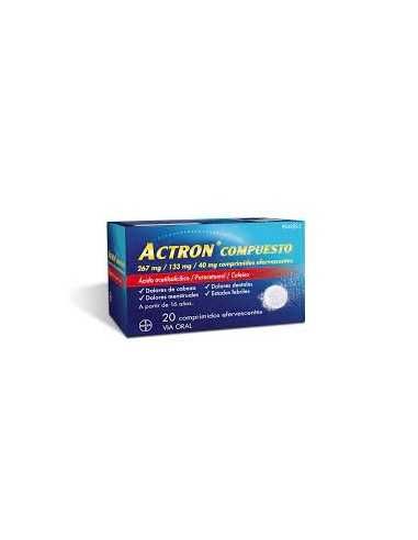 Actron Compuesto 267 mg/133 mg/40 mg 20 comprimidos Efervescentes Bayer hispania s.l. - 1