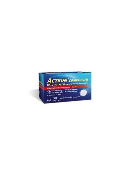 Actron Compuesto 267 mg/133 mg/40 mg 20 comprimidos Efervescentes Bayer hispania s.l. - 1