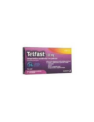 Telfast 120 mg 7 comprimidos recubiertos Sanofi aventis s.a. - 1