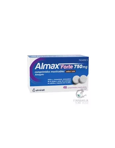 Almax Forte 750Mg 48 Comprimidos Sabor Cola
